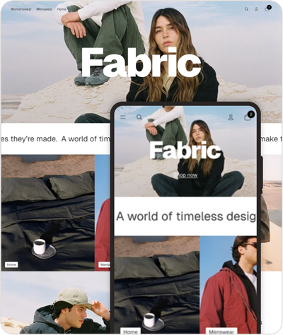 Fabric Shopify theme, optimized for fashion e-commerce stores