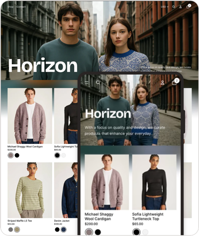 Horizon Shopify theme with fast-loading design for modern e-commerce stores